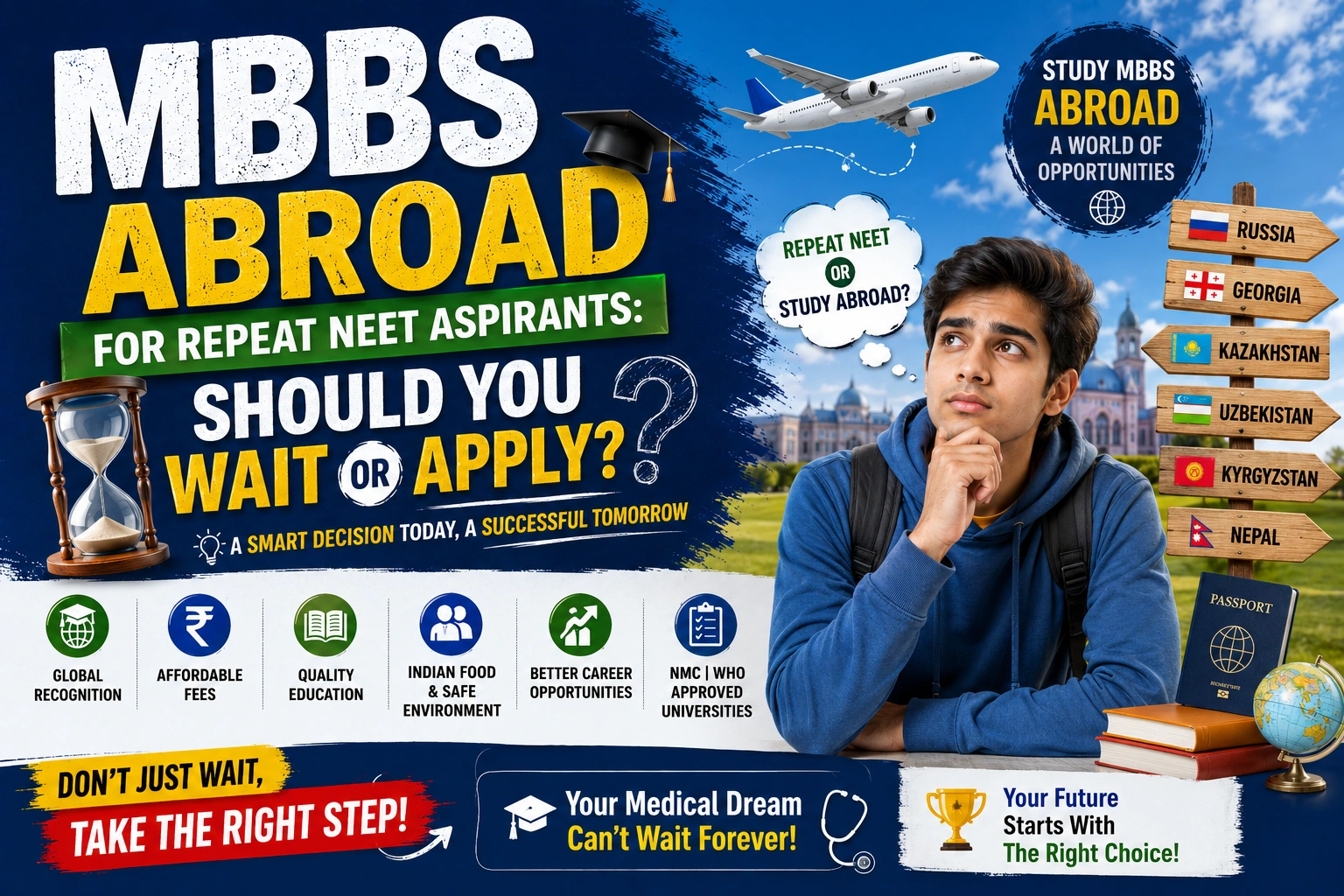 MBBS Abroad for Repeat NEET Aspirants: Should You Wait or Apply